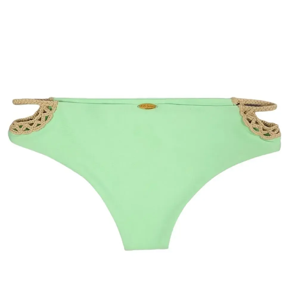 Luli Fama Bikini Bottom Corazon Loco Crochet Sides Open Moderate